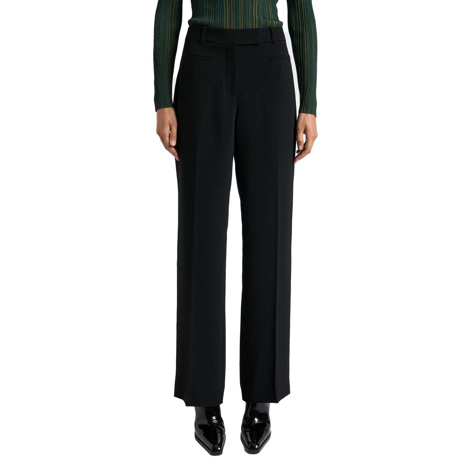 Cue Satin Back Crepe Straight Leg Pant